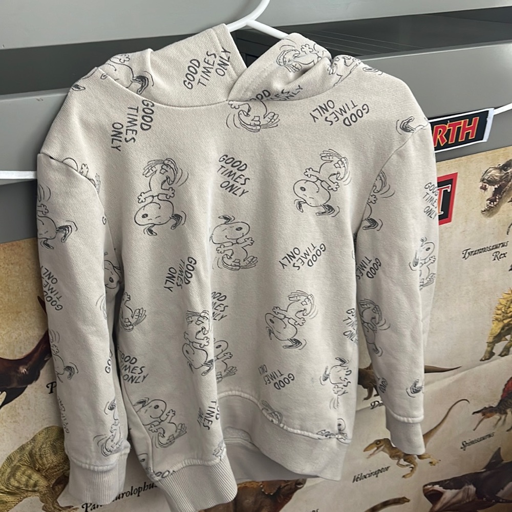 Jem peanuts snoopy print hooded sweatshirt used size 4